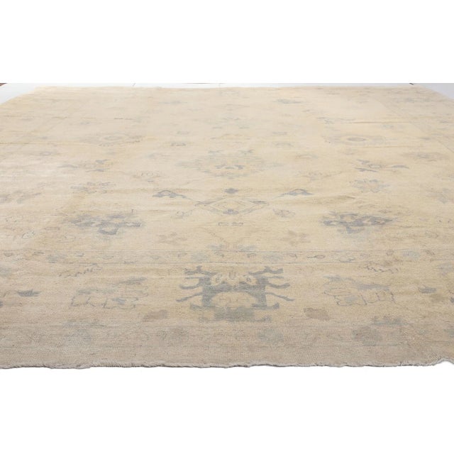 Modern Vintage Soft Color Oushak Rug - 11'10 X 14'11 For Sale - Image 3 of 10