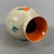 Vintage Beige and Orange Ceramic Vase with Relief Flowers from Umbertide Fornaci For Sale - Image 6 of 11