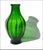 Vintage Facet Cut Emerald Green Czech Art Glass Vase For Sale - Image 4 of 9