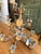 Hollywood Regency Vintage Hollywood Regency 28" 9-Light Pineapple Tole Chandelier For Sale - Image 3 of 7