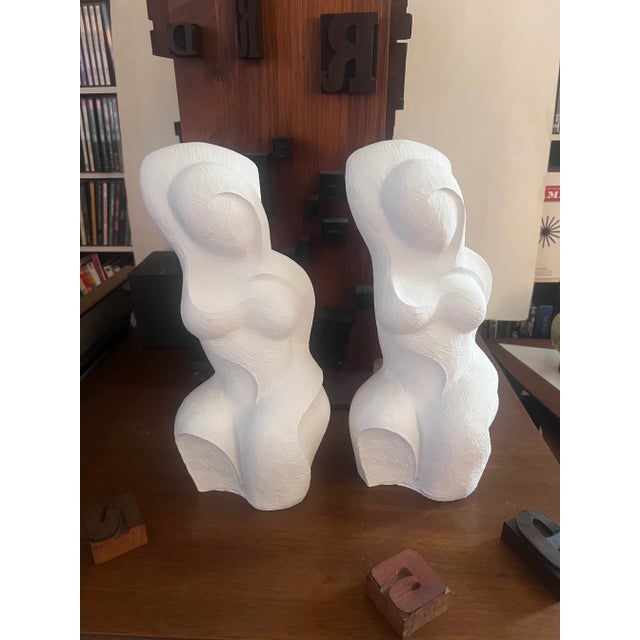 1980s Mitsou, Abstract Nude Plaster Maquette Sculpture For Sale - Image 10 of 11