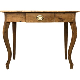 Vintage Country Farmhouse French Pine Table For Sale