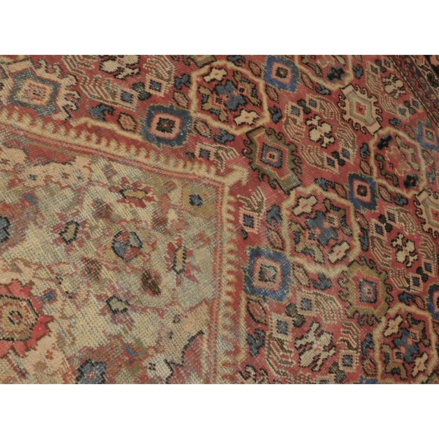 1920s 1920s Vintage Hand Knotted Persian Mahal Antique Rug- 9′6″ × 13′ For Sale - Image 5 of 13