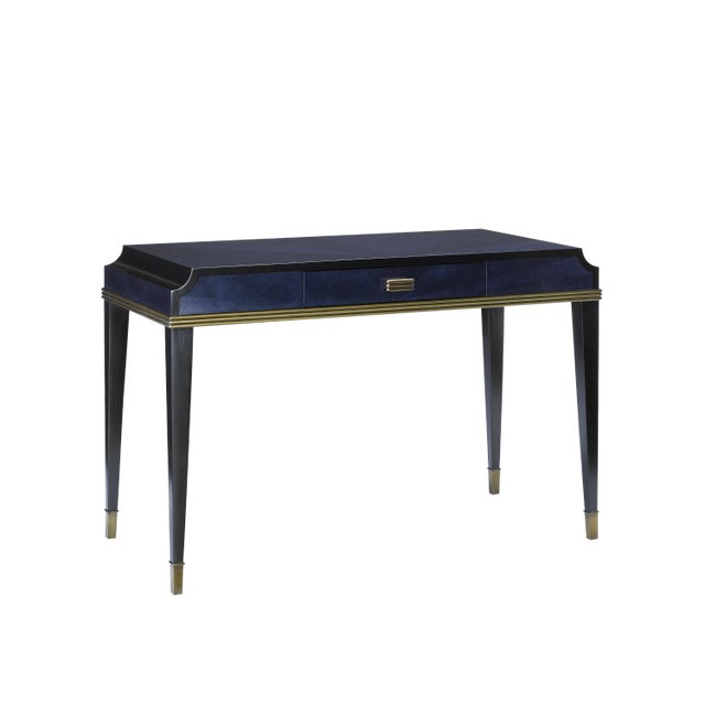 Currey & Company Kallista Blue Writing Desk For Sale