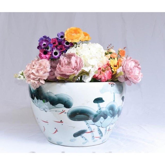 Ceramic Chinese Ming Porcelain Planter For Sale - Image 7 of 9