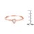 14K Rose Gold Plated .925 Sterling Silver 1/20 Carat Diamond Teardrop Pear-Shaped Miracle Set Petite Fashion Ring (J-K Color, I1-I2 Clarity) - Size 8 For Sale In New York - Image 6 of 6