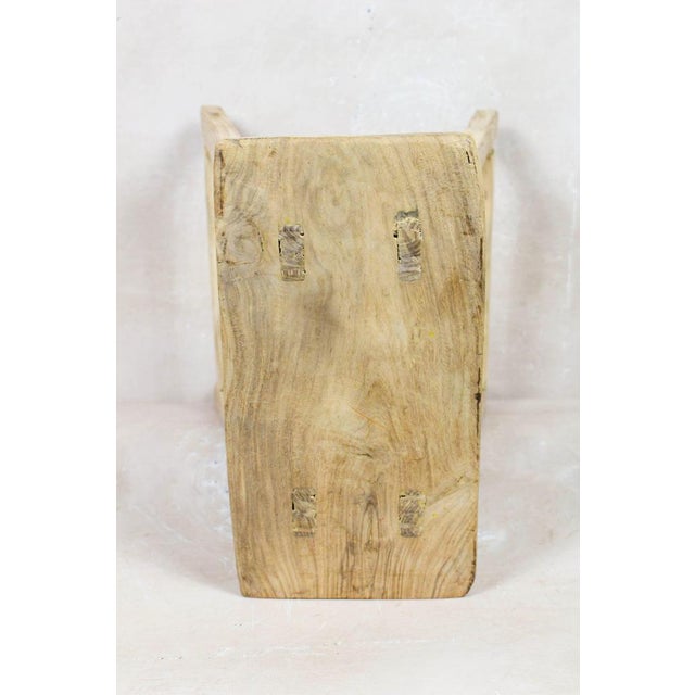 Rustic Vintage Rustic Stool in Elm For Sale - Image 3 of 5
