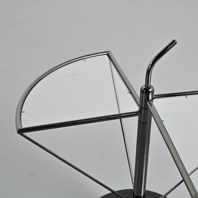 Black Dardo Coffee Table in Glass and Metal from Oma, Italy, 1980 For Sale - Image 8 of 12