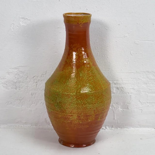 Vintage Orange Decorative Vase, 1950 For Sale - Image 5 of 5
