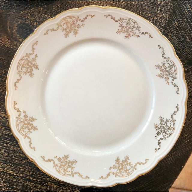 White Richard Ginori Gilt Scalloped Dinner Plates Set of 5 Chairish