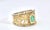 18k Renaissance Inspired Ring W/Emerald Center, Size 7.25 For Sale - Image 4 of 11
