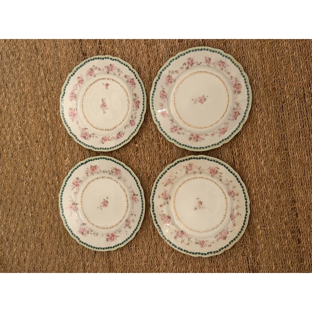 Vintage Floral Plates - Set of Four For Sale - Image 4 of 6