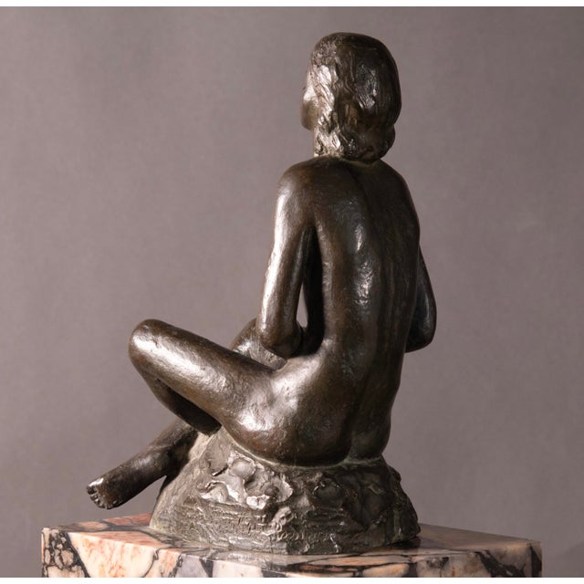 Gaetano Martinez, Art Deco Nude of Woman, 1925, Bronze & Marble For Sale - Image 13 of 15
