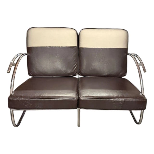 1925 Art Deco Paris Expo Machine Age Modernist Streamline Bench For Sale