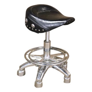 Mid 20th Century Motorcycle Throne Stool For Sale