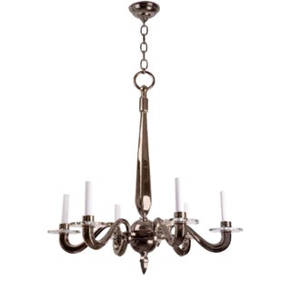 Decco Chandelier in Patinated Finish For Sale