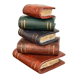 Miniature Decorative Faux Stack of Books For Sale