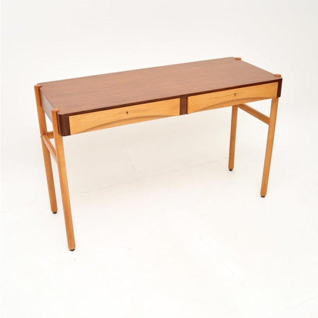 Vintage Swedish Walnut Desk by Bertil Fridhagen for Bodafors, 1960s For Sale - Image 11 of 11