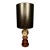 Mid 20th Century Large Brass & Mahogany Nautical Desk Lamp With Clock and Barometer Swivel Head For Sale