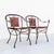 Vintage Iron and Leather Strap Horseshoe Back Curule Accent Chairs For Sale - Image 9 of 15