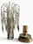 Vintage Hollywood Regency Crystal Prism Waterfall Table Lamp | Brass & Faceted Glass For Sale In Portland, ME - Image 6 of 6