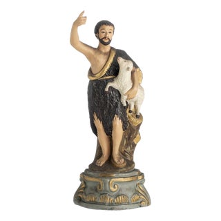 Religious Artist, Saint John the Baptist, 19th Century, Terracotta For Sale