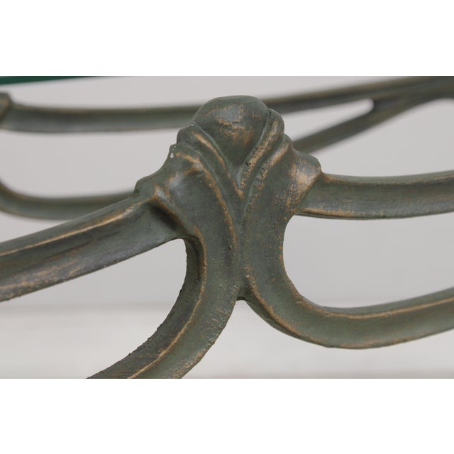 Wrought Iron & Glass Top Console Sofa Table For Sale - Image 10 of 16