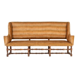Antique Italian Walnut Sofa, 1700s For Sale