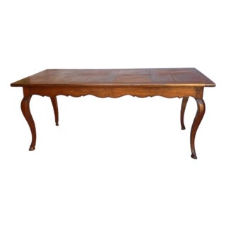 Antique French Cherry Farm Table For Sale