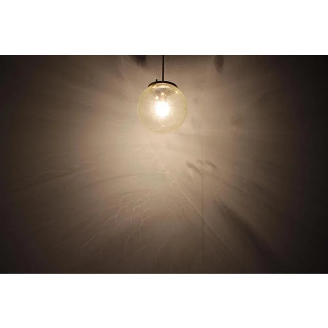 Metal Mid-Century Glass Pendant by Kamenicky Senov, 1960s For Sale - Image 7 of 8