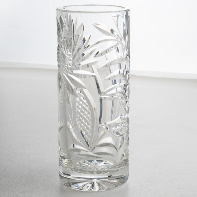 Saint-Louis Saint Louis France Etched Crystal Tumbler Vase For Sale - Image 4 of 11