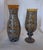 An exceptional and decorative pair of late 19th-to-early 20th-century Bohemian amber glass decorative vessels encased in...