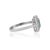 Octagon Cut Geometric Zambian Emerald Ring With Diamond Halo in Silver, Size 8.5 For Sale - Image 11 of 14