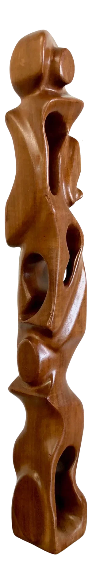 Mid-Century Signed Artist-Handcrafted Abstract Totem Sculpture