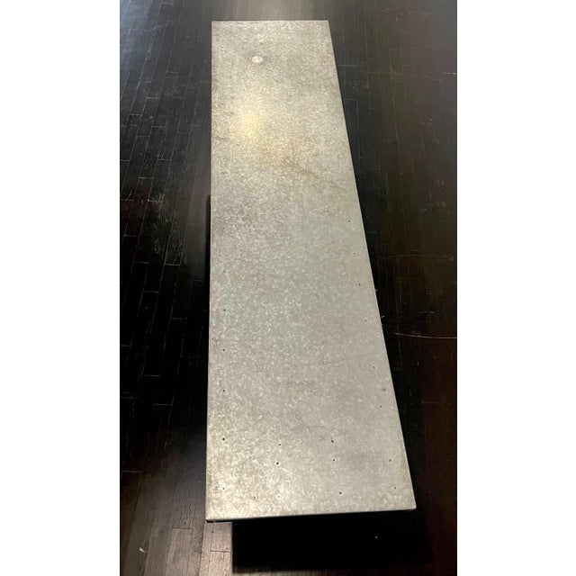 Industrial Vintage Style Metal Industrial Table on Wheels, circa 2000 For Sale - Image 3 of 4