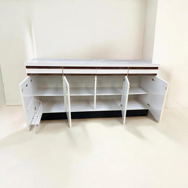 Niestrath Kitchen Sideboard in Resopal Wood, 1960s For Sale - Image 4 of 11