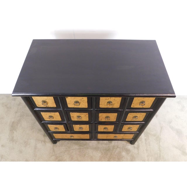 Asian Style Black And Gold Apothecary Cabinet Chest Chairish
