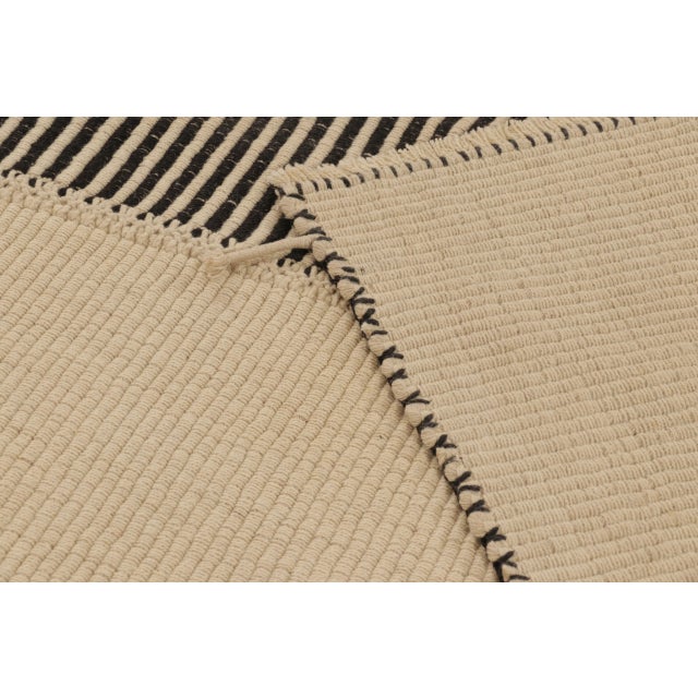 Rug & Kilim’s Contemporary Kilim in Beige With Striped Central Column in Black For Sale - Image 10 of 10