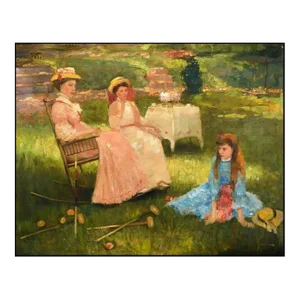 Vladimir Muhin "After the Game" Original Oil Painting on Canvas Hand Signed