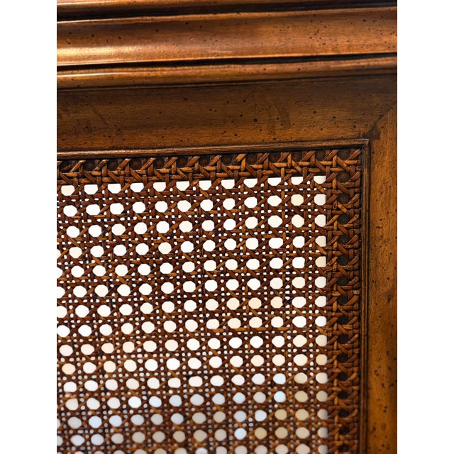 Vintage Century Furniture Claridge Collection Woven Cane Queen Headboard by Raymond Sobota For Sale - Image 17 of 17