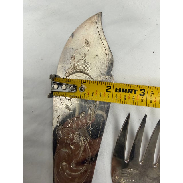 Silver Antique Victorian Silver-Plated Fish Serving Set - 2 Pieces For Sale - Image 8 of 8