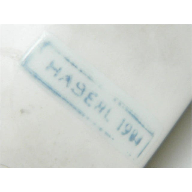 Black and White Dolphin Porcelain Object by Margarethe Haberl, 1985 For Sale - Image 3 of 11