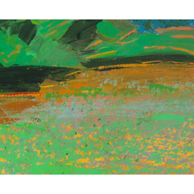 1980s “Trees” Abstract Acrylic Landscape Diptych by Harry Hilson For Sale - Image 4 of 9
