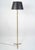 Floor lamp, circa 1950, in brass imitating bamboo. H: 150cm, D: 40cm Up to 250V (Europe/UK Standard).The wiring of this...