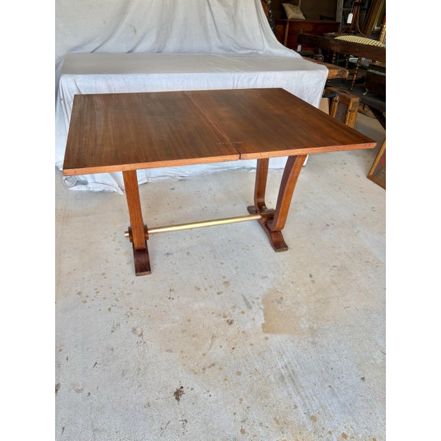 Early 20th Century French Walnut Art Deco Swivel Top Table For Sale - Image 10 of 12