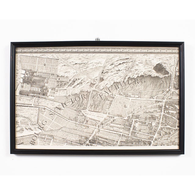 Off-white Framed Map of Paris After Michel-Étienne Turgot 1739 20 Panels For Sale - Image 8 of 18
