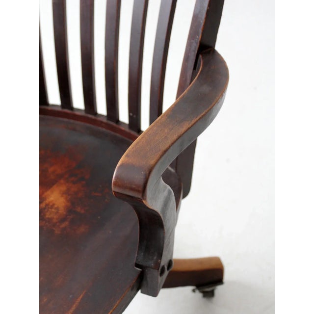 Antique Johnson Chair Co Swivel Desk Chair For Sale - Image 11 of 11