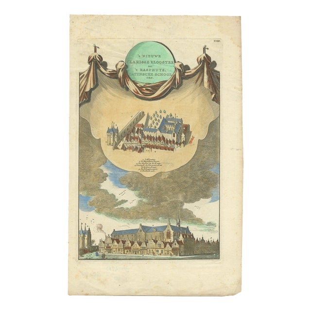 Wagenaar, lllustration of the Clarisse Monastery in Amsterdam, The Netherlands, 1760, Print For Sale