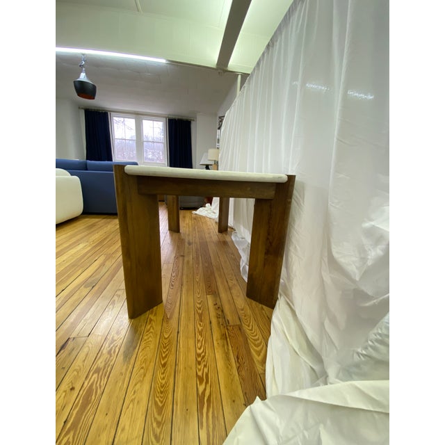 Harp & Finial Noland Attributed Dining Table With Marble Top For Sale In New York - Image 6 of 6