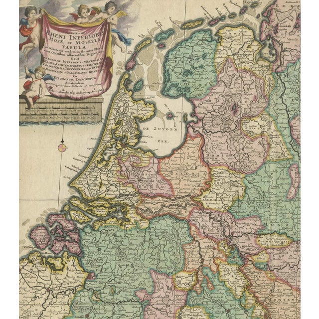 Map of the Lower Rhine and Moselle River Regions by Theodore Danckert For Sale